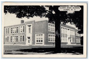 Alden High School Building Campus Alden New York NY Posted Vintage Postcard 