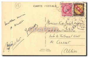 Saint Flour Old Postcard Place d & # 39armes The case of & # 39epargne and ma...