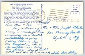 1964 The Commodore Hotel Cape Rod Massachusetts Pool & Grounds Posted Postcard