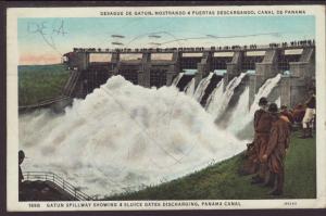 Gatun Spillway,Sluice Gates,Panama Canal Postcard