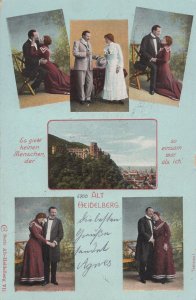 Heidelberg 7x Small Romantic German Views Old Postcard
