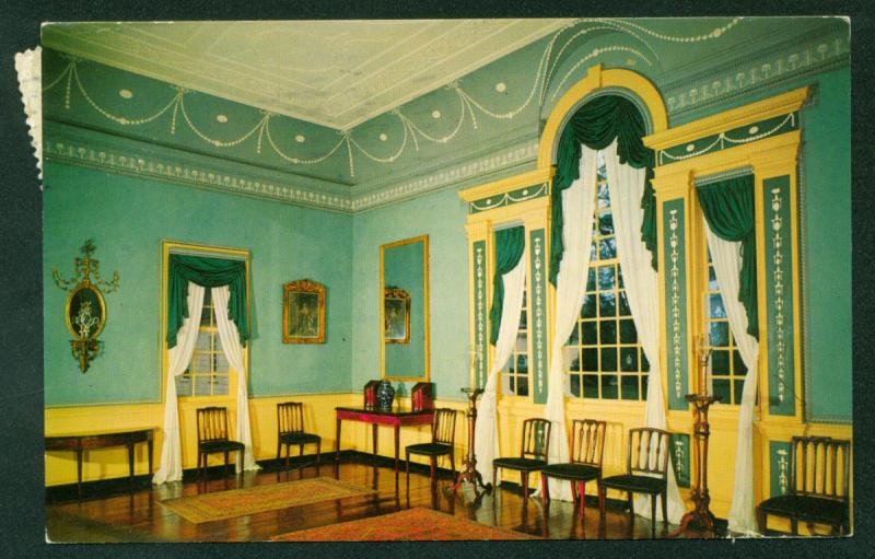 Banquet Hall Mount Vernon George Washington House Interior Design Postcard  VA / HipPostcard