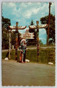 Indian Chief Reservation Of The Penobscot Tribe Old Town Maine Postcard N23