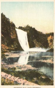 Vintage Postcard 1920's Montmorency Water Falls Chutes Montmorency Quebec Canada