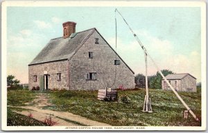 Jethro Cotton House 1686 Nantucket Massachusetts MA Water Well Grounds Postcard