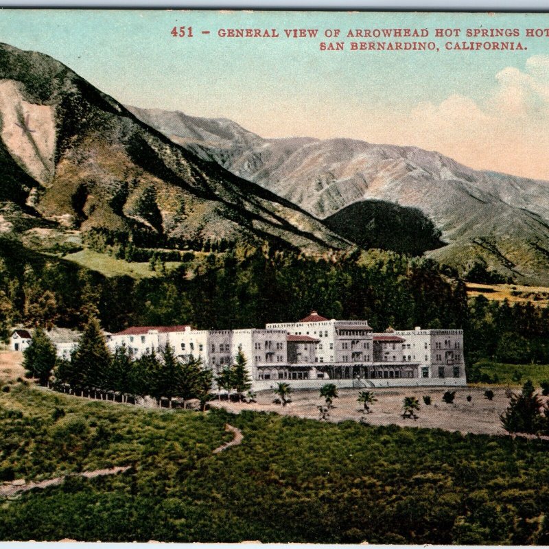 c1910s San Bernardino, CA Arrowhead Hot Springs Hotel PC Edward Mitchell A323