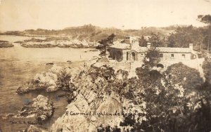 RPPC CARMEL HIGHLANDS, CA Residence House Slevin Photo c1920s Vintage Postcard