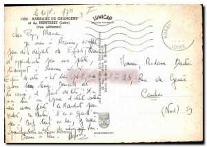 Postcard Modern Dam Grangent and Pertuiset aerial view Loire