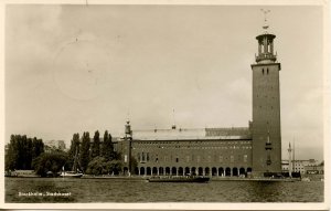 Sweden -   Stockholm.  City Hall     RPPC