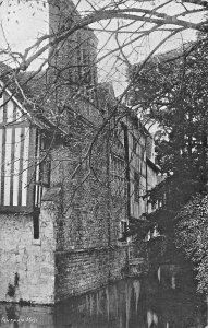 IGHTHAM MOTE-SEVEN OAKS-KENT ENGLAND~SEPIO SERIES POSTCARD