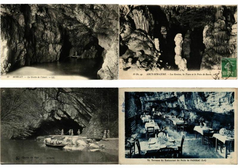 GROTTE CAVES Mostly FRANCE & BELGIUM 900 Cartes Postales Pre-1940