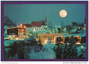 Canada British Columbia Rossland By Moonlight