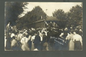 Vinton IOWA RP 1908 PRESIDENT TAFT Campaigning CABOOSE Train nr Cedar Rapids