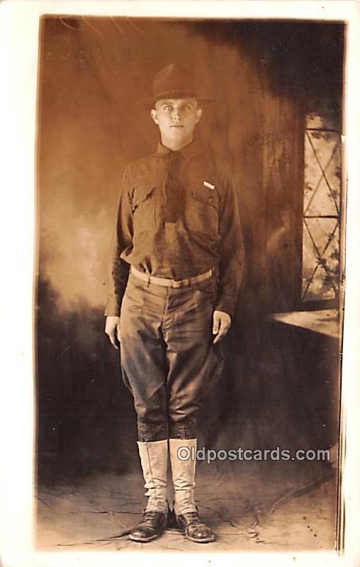 WWI, Military Man Military Real Photo Soldier Unused 