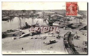 Old Postcard Dunkirk Marine Boat Basin General view