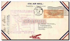 Letter USA 1st flight Seattle to Vancouver February 10, 1935