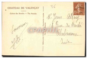 Old Postcard Chateau de Valencay Galerie des Arcades