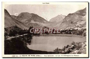 Old Postcard La Roche De Rame Vue Generale The lake and mountains of Pelvoux