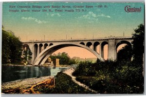 Bridge Over Rocky River Cleveland OH Vintage Postcard B32