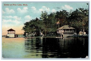 1910 Scene At Pine Trees Lake Port Huron Michigan MI Posted Vintage Postcard