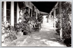 Pacific Palisades Will Rogers Ranch Home Porch CA RPPC Real Photo Postcard X21