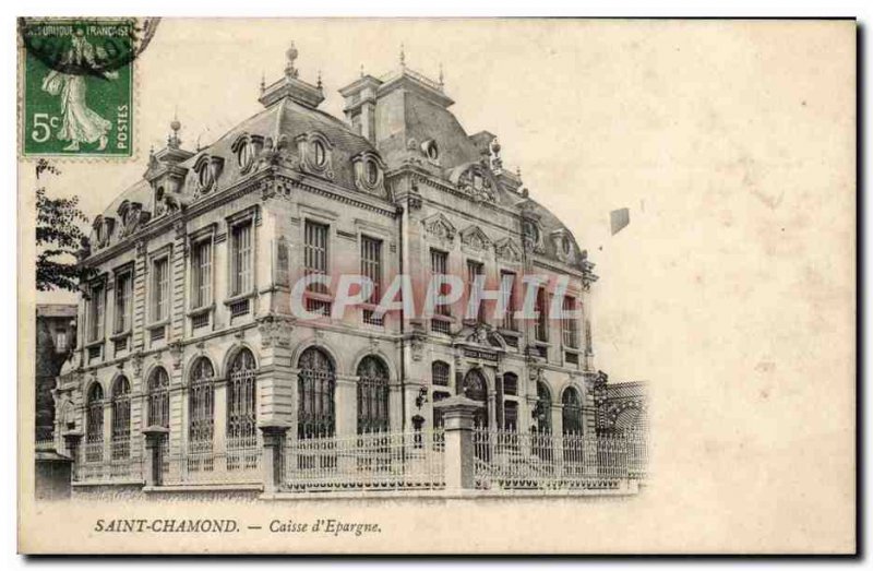 Old Postcard Bank Caisse d & # 39Epargne Saint Chamond