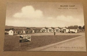 VINTAGE POSTCARD UNUSED BILLINGS CAMP, NEW CASTLE, WYOMING