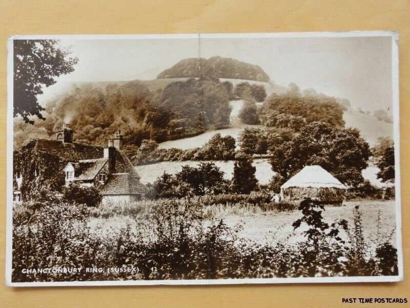 c1957 RPPC - Chanctonbury Ring (Sussex)