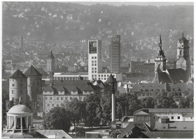 Germany. Stuttgart.  Unused card.  Writing on the back.