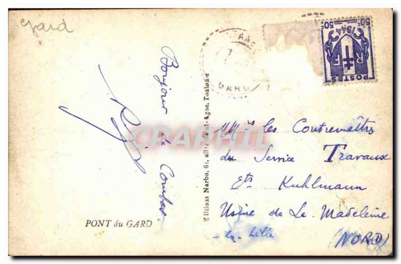 Old Postcard Pont du Gard