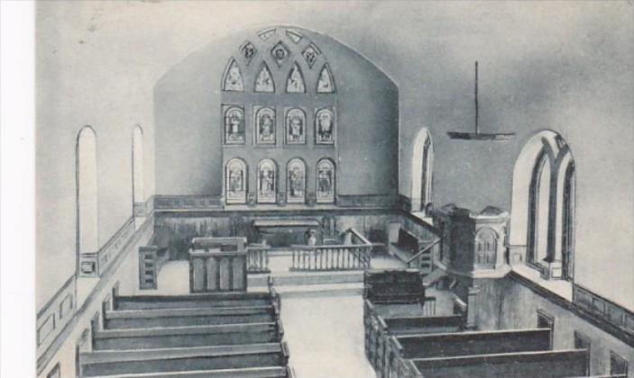 Virginia Smithfield Interior Old St Lukes Church Built 1632 Albertype