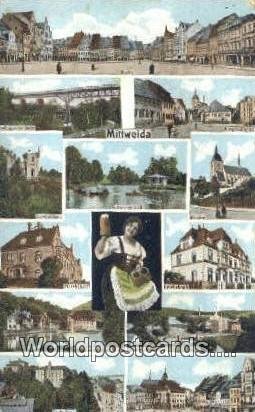 Marktplatz Mittweida Germany Postal Used Unknown, Missing Stamp 