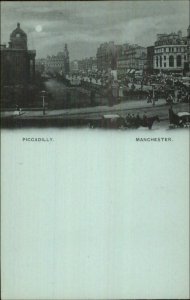 Manchester England Early 1890s Smaller Format Postcard PICCADILLY