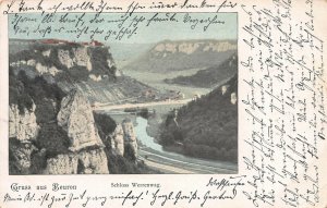 Schloss Werrenwag, Greetings from Beuron, Germany, Postcard, Used in 1904