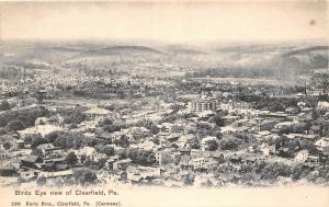 A53/ Clearfield Pennsylvania Pa Postcard c1910 Birdseye Kurtz Brothers Homes