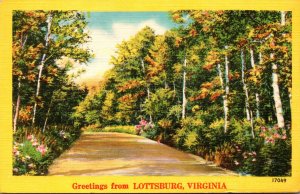Virginia Greetings From Lottsburg 1952