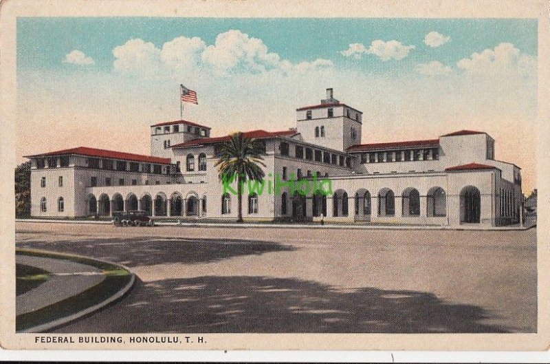 Postcard Federal Building Honolulu Hawaii HI