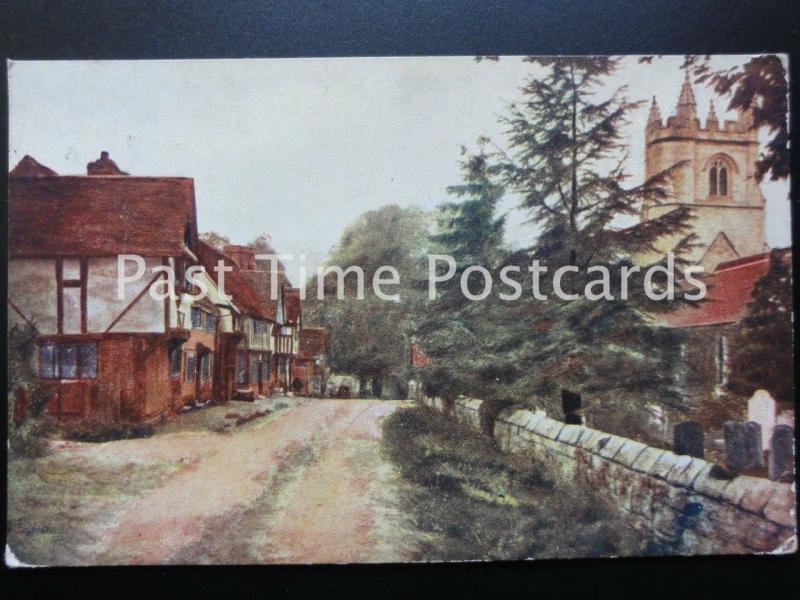 Kent CHIDDINGTON Chiddington Road Church and Post Office c1908 by Photochrom Co