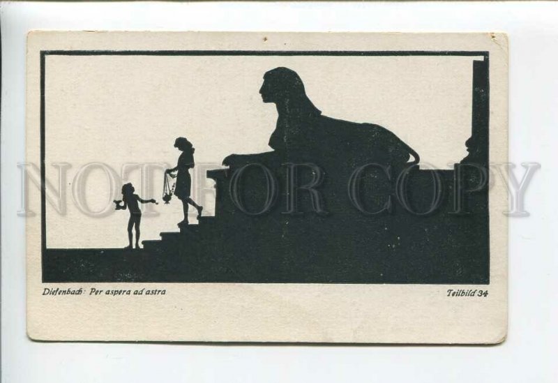 3177080 SILHOUETTE Egypt SPHINX by DIEFENBACH Vintage PC