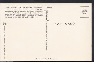 Herefordshire Postcard - Hereford High Town and All Saints  V105