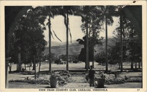 PC VENEZUELA, CARACAS, VIEW FROM COUNTRY CLUB, Vintage Postcard (b43527)