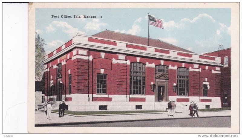 Post Office, Iola, Kansas, 1910-20s