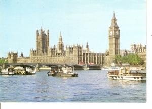 Postal 050113 : Palace of Westminster from across the Thames London