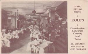 Kolb's Restaurant Interior Main Dining Room New Orleans 