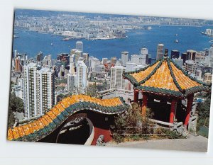 Postcard Hong Kong & Kowloon from the Peak, Hong Kong, China