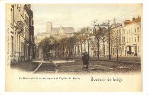 BT3395 Le boulevard de la suveniere et l eglise st martin Liege      Belgium