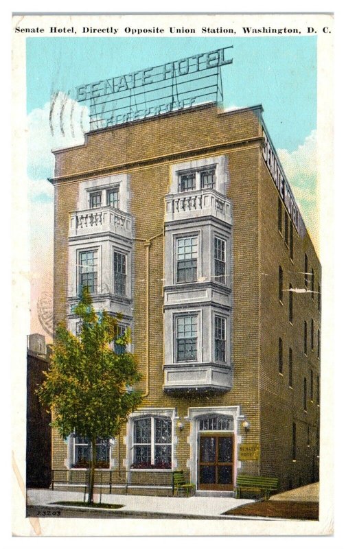 1930 Senate Hotel, Washington, DC Postcard *5N(3)18