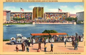 San Francisco Golden Gate Expo Elephant Train and Federal Building