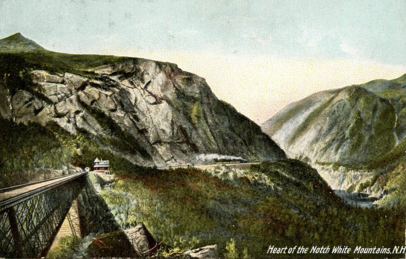 NH - Crawford Notch. Heart of the Notch, Willey Brook Bridge (Maine Central RR)