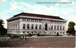 Postcard LIBRARY SCENE Manchester New Hampshire NH AI3376